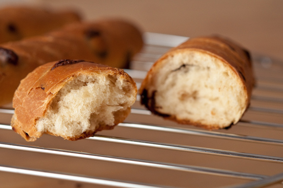 Pain viennois au pépites de chocolat